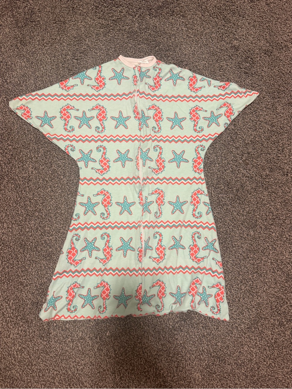 Zipadee-Zip Mint Seahorse & Starfish Sleep Sack - Size Medium
